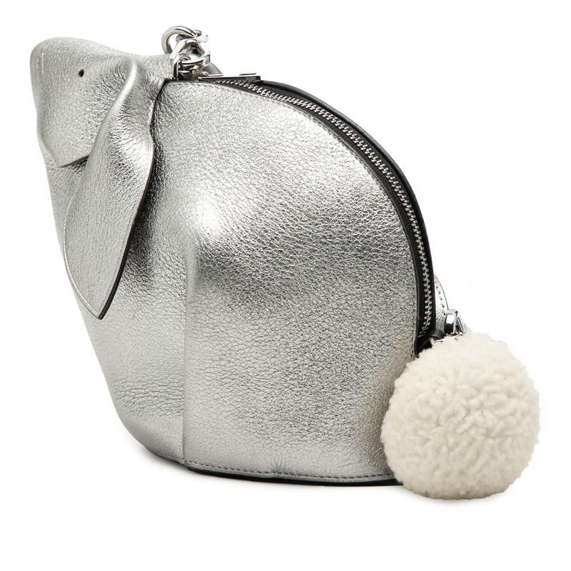 LOEWE（ロエベ） ラビット バニー ショルダーバッグ シルバー ホワイト 