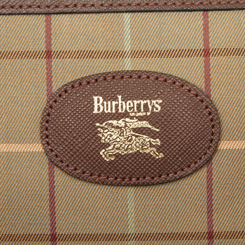 BURBERRY（バーバリー） チェック ポーチ カーキグリーン ブラウン 