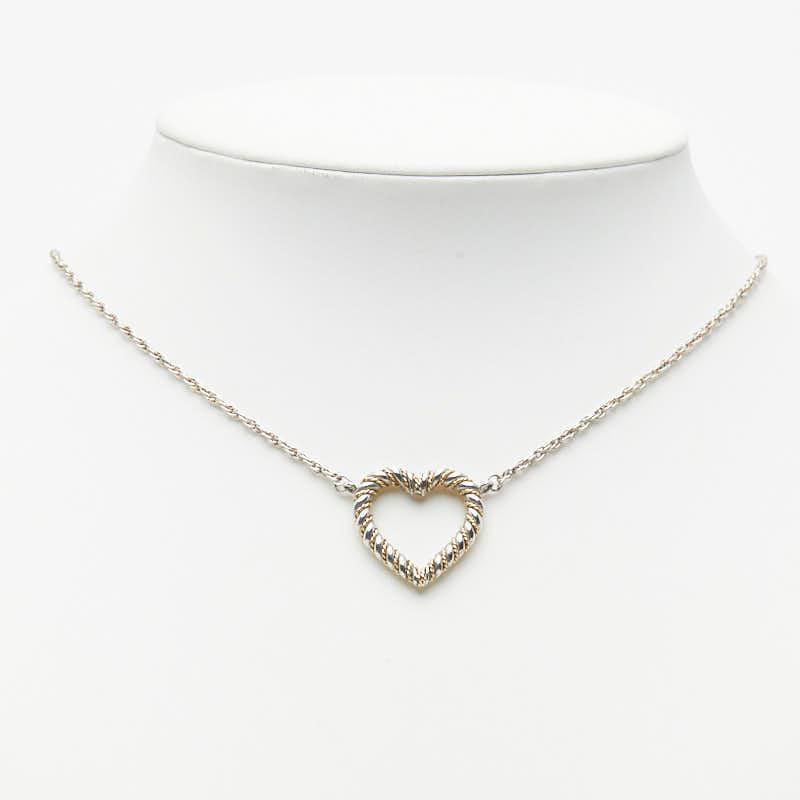 【美品】Tiffanyティファニー ツイストハートネックレスSV925 TIFFANY&Co.（ティファニー） ツイストハート ネックレス SV925