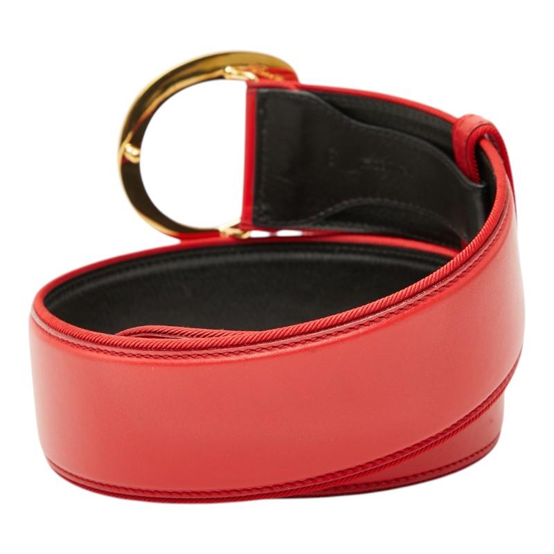 カルティエCartier 赤 レディース　レザー ベルト Cartier（カルティエ） パンテール ベルト サイズ：S レッド ゴールド