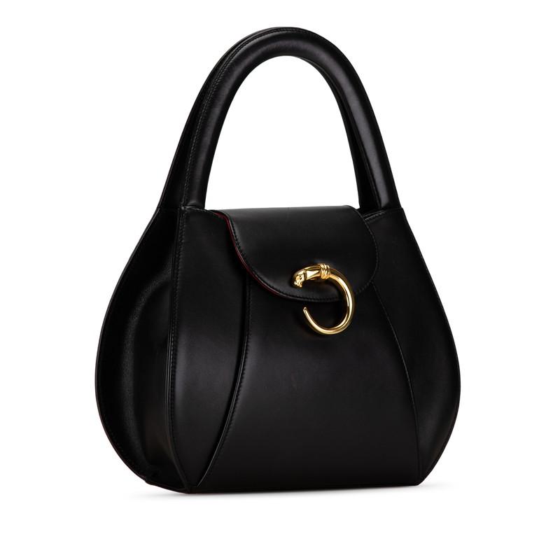 Cartier カルティエ パンテール ハンドバッグ ブラック ゴールド