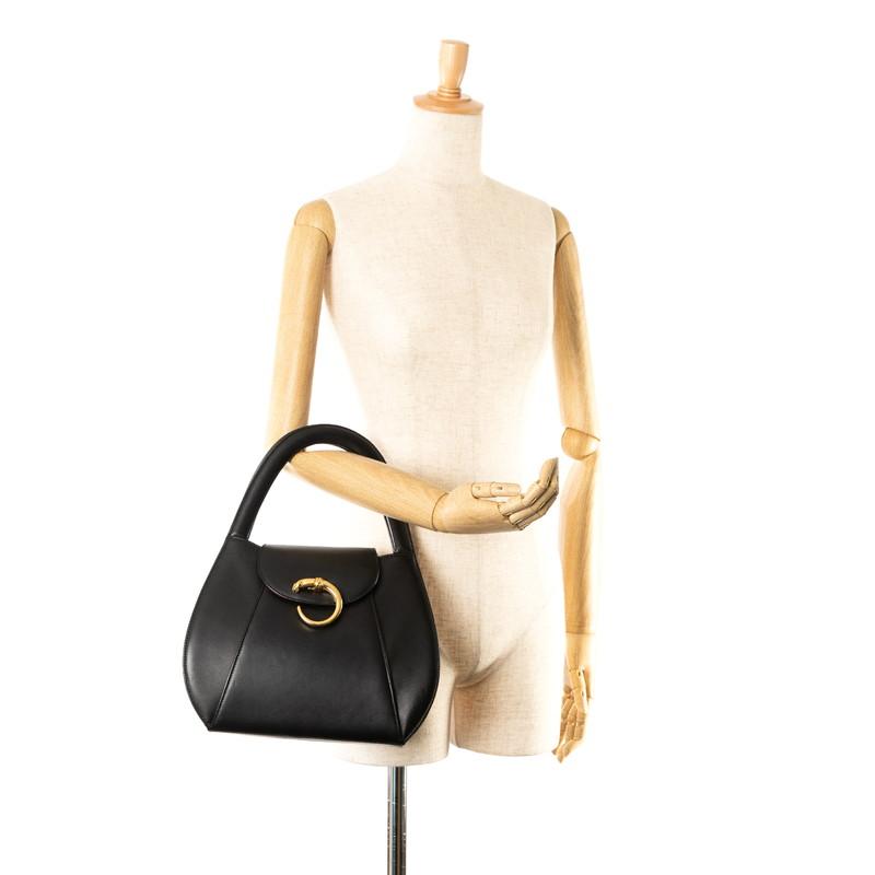 Cartier カルティエ パンテール ハンドバッグ ブラック ゴールド