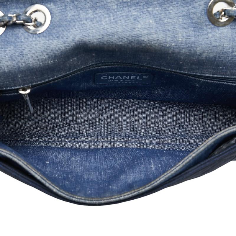 シャネル デニム マトラッセ ココマーク チェーンショルダーバッグ