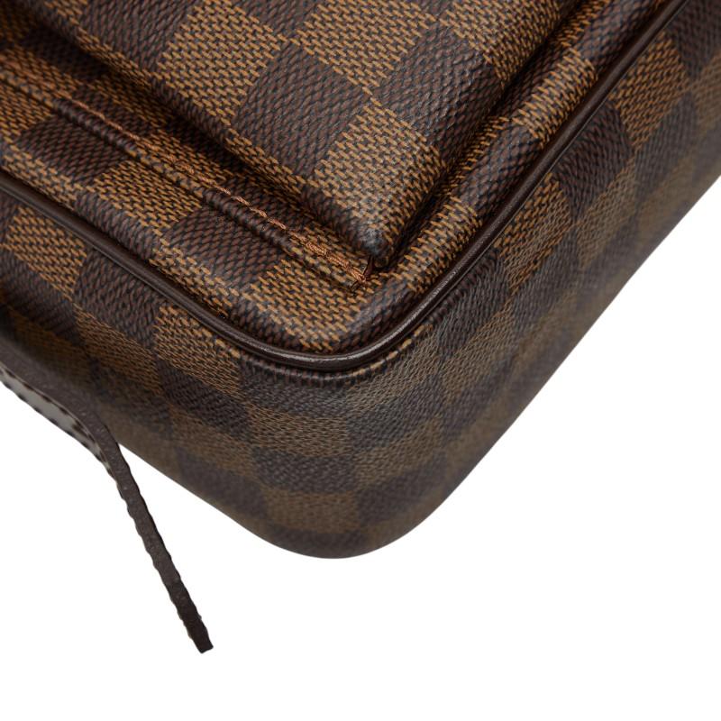 ルイ ヴィトン ダミエ ラヴェッロPM ハンドバッグ N60007 ブラウン PVC レザー レディース LOUIS VUITTON 【中古】