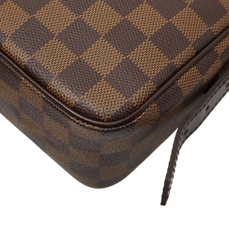 ルイ ヴィトン ダミエ ラヴェッロPM ハンドバッグ N60007 ブラウン PVC レザー レディース LOUIS VUITTON 【中古】