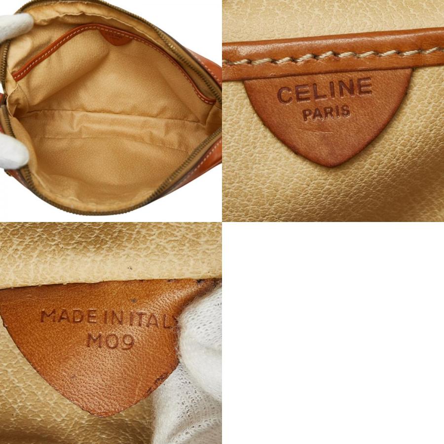 CELINE マカダム柄 PVC×レザー クラッチバッグ セカンドバッグブラウン CELINE（セリーヌ） マカダム クラッチバッグ セカンドバッグ ブラウン