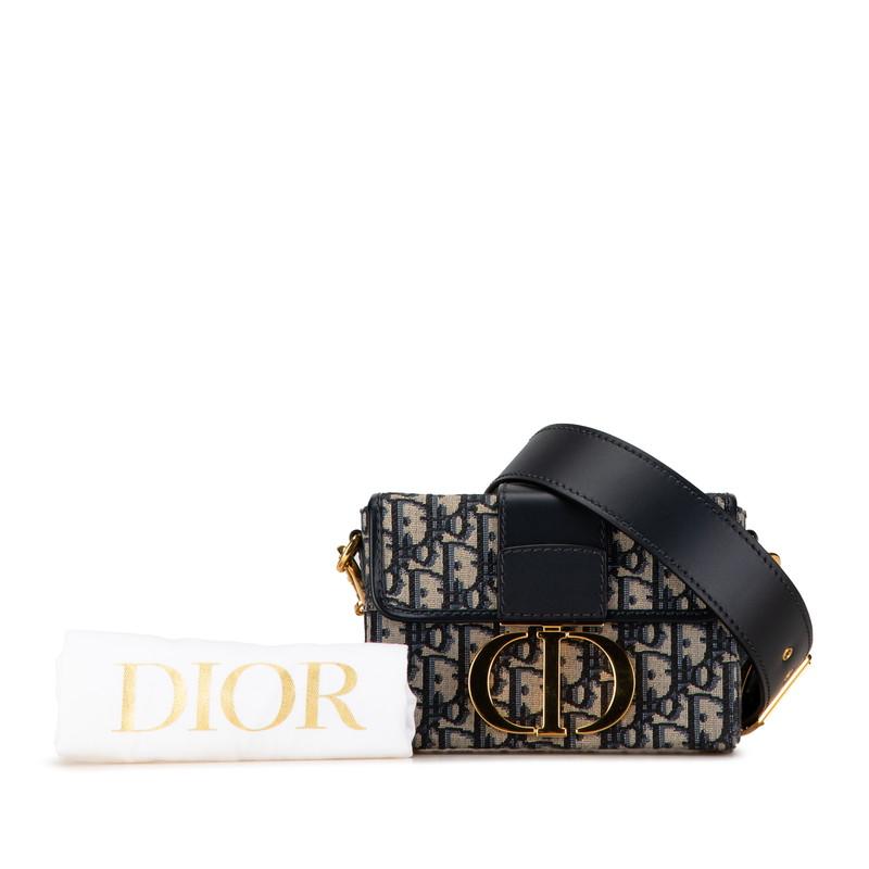 Dior ショルダーバッグ ネイビー/ベージュ ディオール オブリーク 30 モンテーニュ 斜め掛け ショルダーバッグ