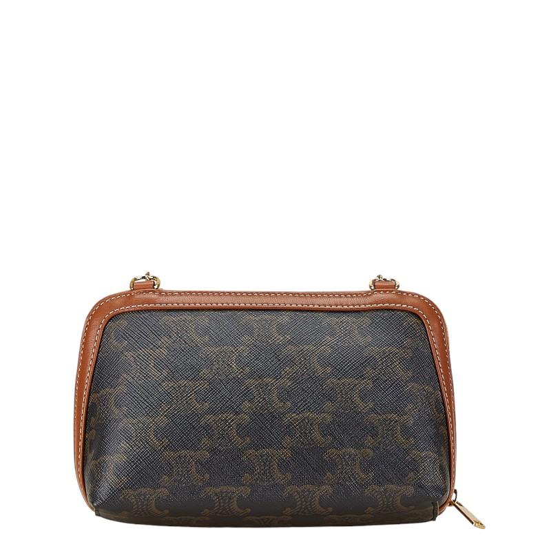 CELINE（セリーヌ） トリオンフ チェーン ショルダーバッグ ブラック