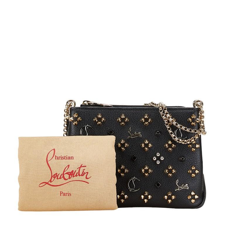 クリスチャンルブタン スタッズ装飾レザーショルダーバッグ レディース Christian Louboutin (クリスチャン ルブタン) レザー スタッズ