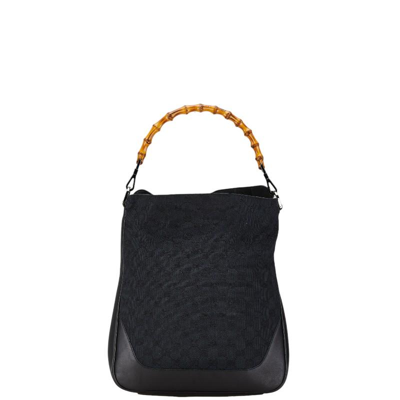 グッチ 2WAY ショルダーバッグ ハンドバッグ GGキャンバス ブラック