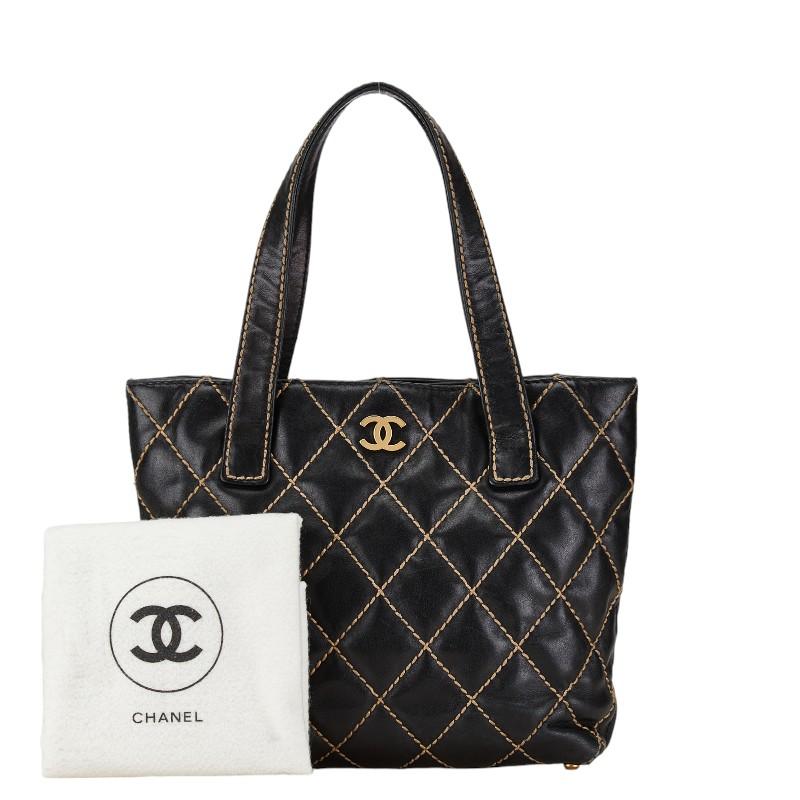 CHANEL シャネル マトラッセ ココマーク ワイルドステッチ トート 