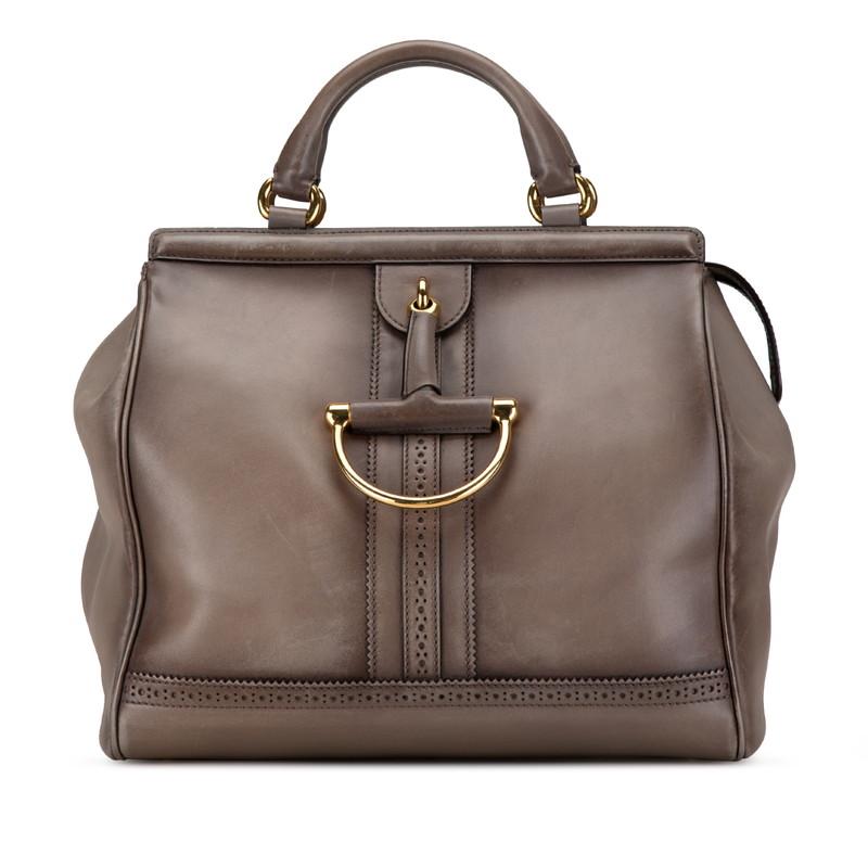 GUCCI（グッチ） ホースビット ハンドバッグ 296900 ライトグレー 