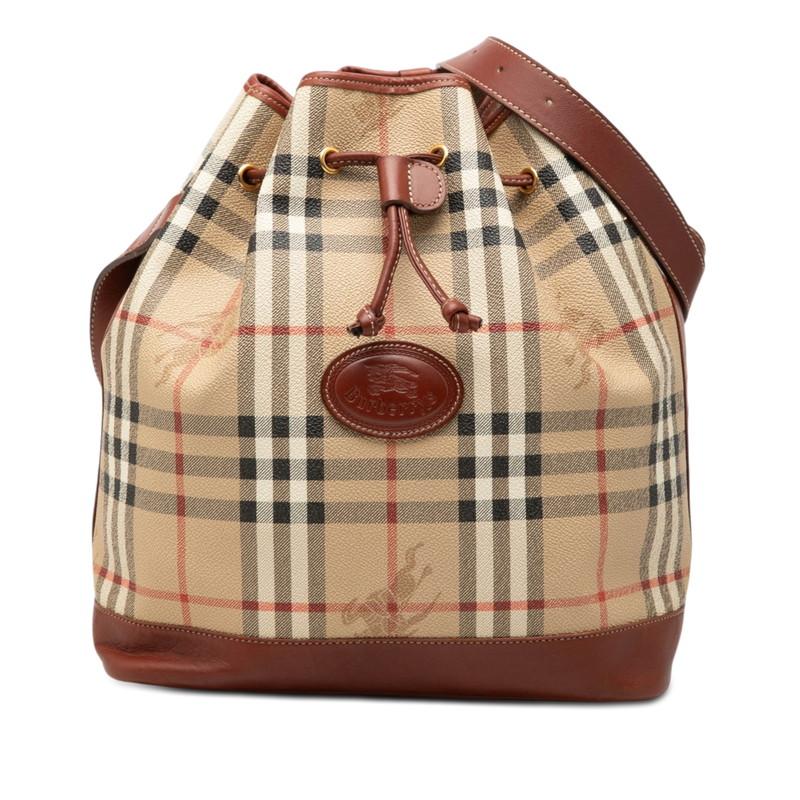 BURBERRY（バーバリー） ノバチェック 斜め掛け ショルダーバッグ 巾着