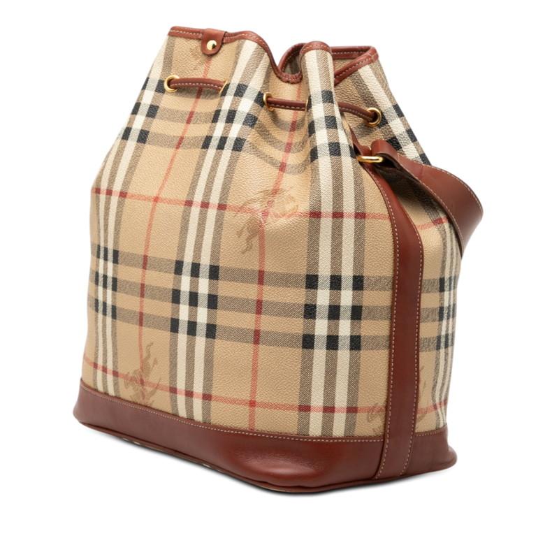BURBERRY（バーバリー） ノバチェック 斜め掛け ショルダーバッグ 巾着