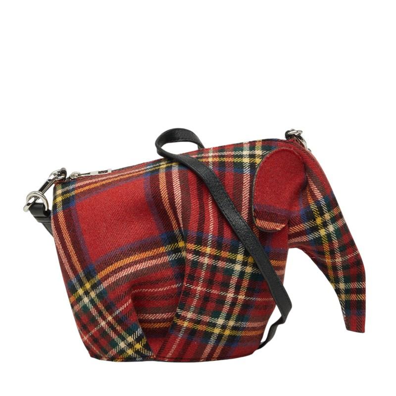 LOEWE（ロエベ） タータンチェック エレファント 斜め掛け ショルダー
