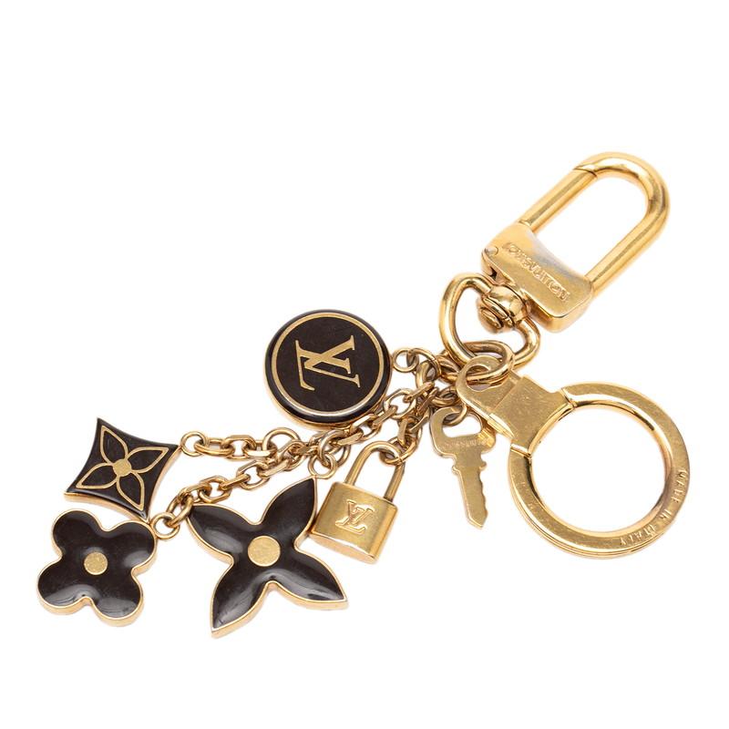 【美品】ルイヴィトン　ポルトクレ パンピーユ　キーホルダー　モノグラム　ゴールド LOUIS VUITTON（ルイ・ヴィトン） ルイ ヴィトン ポルトクレ