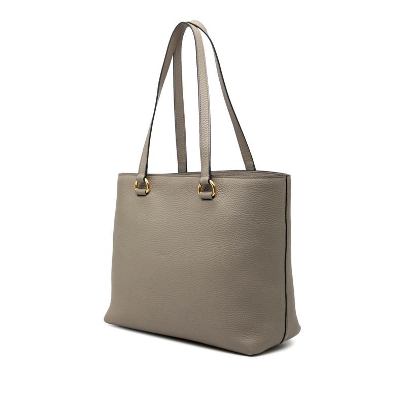 PRADA（プラダ） ロゴエンボス トートバッグ ショルダーバッグ グレー