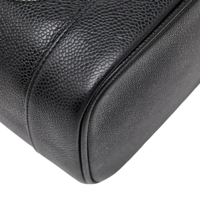 シャネル ココマーク バニティバッグ ハンドバッグ A01998 ブラック キャビアスキン レディース CHANEL 【中古】の画像