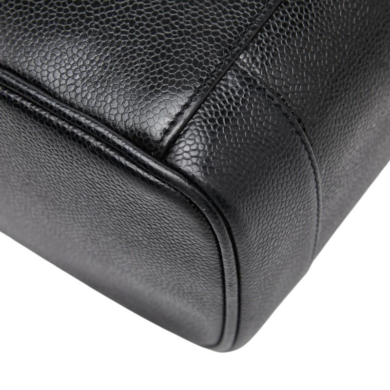 シャネル ココマーク バニティバッグ ハンドバッグ A01998 ブラック キャビアスキン レディース CHANEL 【中古】の画像