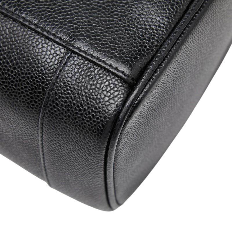シャネル ココマーク バニティバッグ ハンドバッグ A01998 ブラック キャビアスキン レディース CHANEL 【中古】の画像