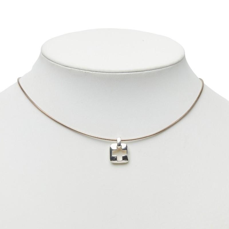 【美品】ティファニー オープンクロス ネックレス 925 シルバー TIFFANY&Co.（ティファニー） オープンクロス ネックレス SV925