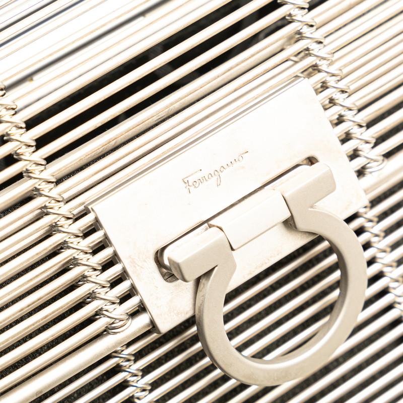 サルヴァトーレフェラガモ ガンチーニ カゴ ハンドバッグ DO-21 8840  