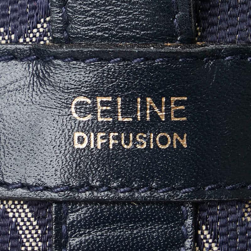 CELINE（セリーヌ） Cマカダム ショルダーバッグ ネイビー キャンバス
