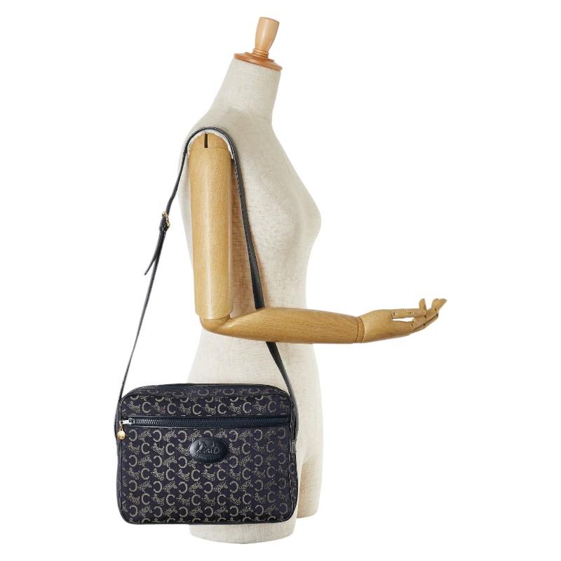 希少 極上品✨セリーヌ ショルダーバッグ ロゴ金具 Cマカダム キャンバス 紺 CELINE - 希少 極上品✨セリーヌ ショルダーバッグ ロゴ金具 Cマカダム