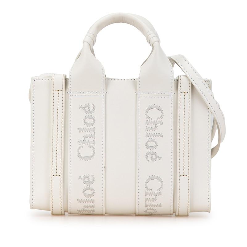 Chloe クロエホワイトレザー ハンドバッグ