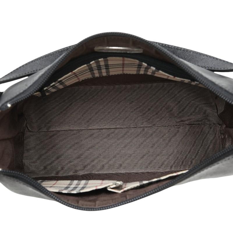 BURBERRY ノバチェック　ショルダーバッグ　プレートロゴ　レザー　ブラック BURBERRY バーバリー ショルダーバッグ ノバチェック プレート