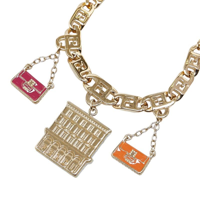 FENDI（フェンディ） 建物 バッグ モチーフ ネックレス ゴールド 