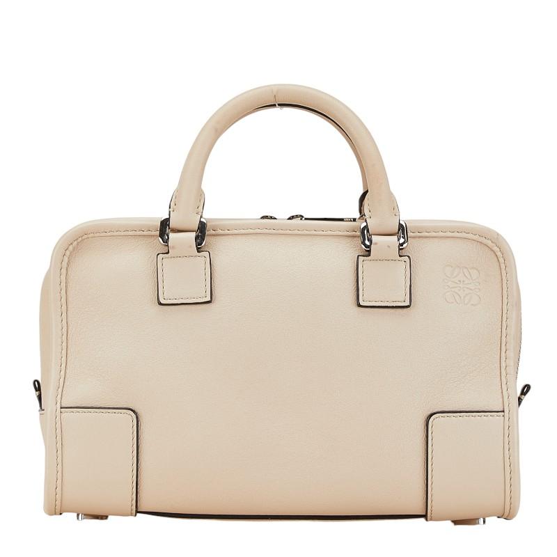 LOEWE（ロエベ） アナグラム アマソナ23 ハンドバッグ ベージュ レザー