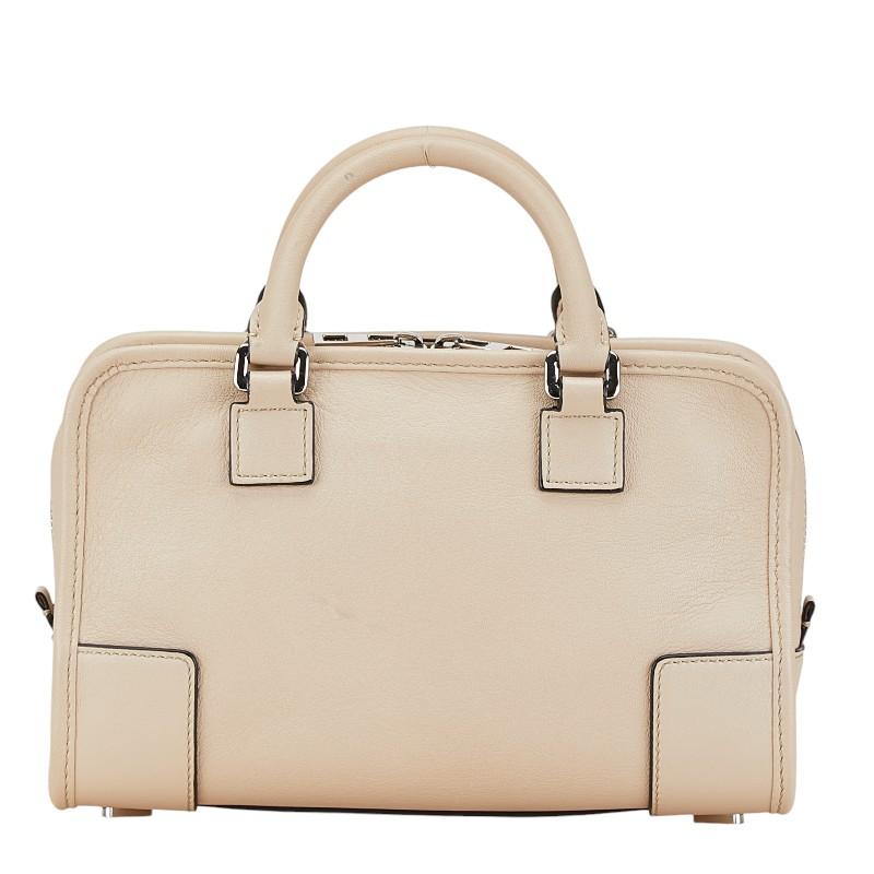 LOEWE（ロエベ） アナグラム アマソナ23 ハンドバッグ ベージュ レザー