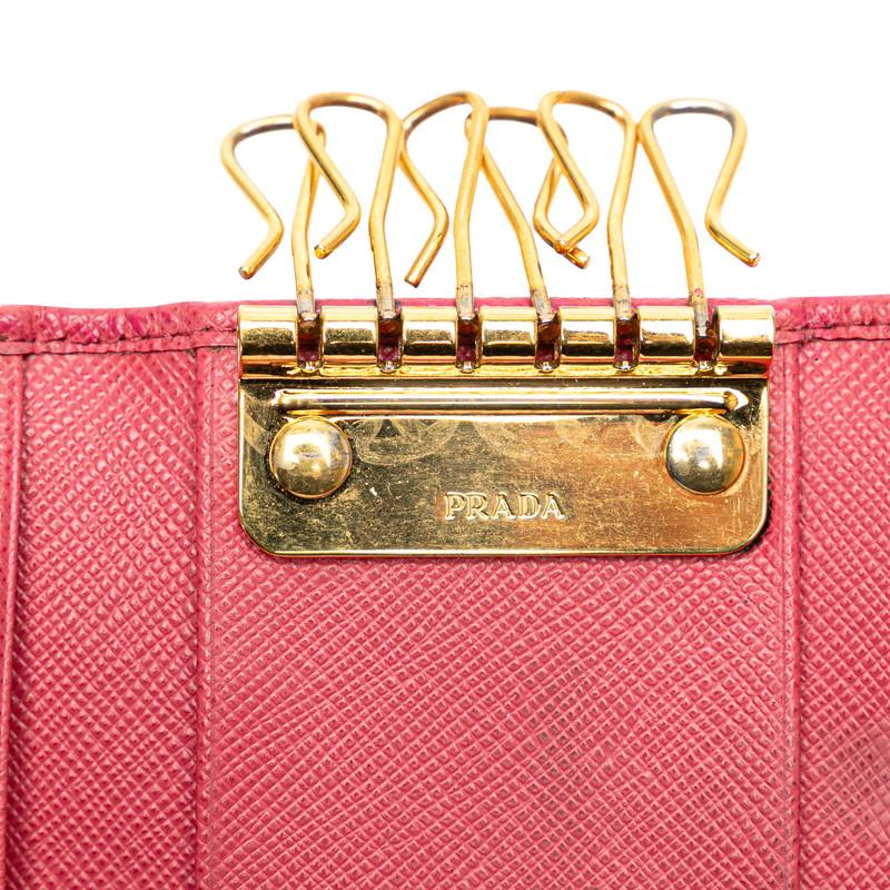 PRADA（プラダ） 6連 キーケース 1PG222 ピンク サフィアーノ