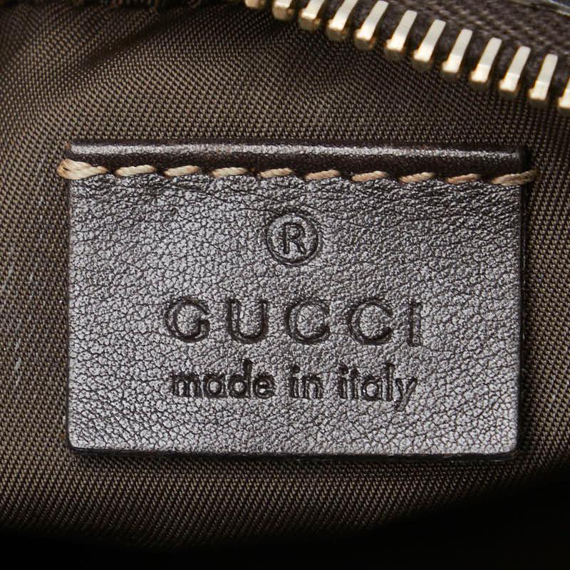 GUCCI グッチ GGキャンバス バンブー ポーチ 246174 ベージュ ブラウン  