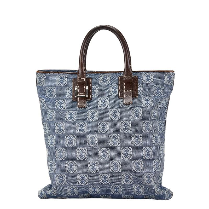LOEWE（ロエベ） アナグラム ハンドバッグ トートバッグ ブルー