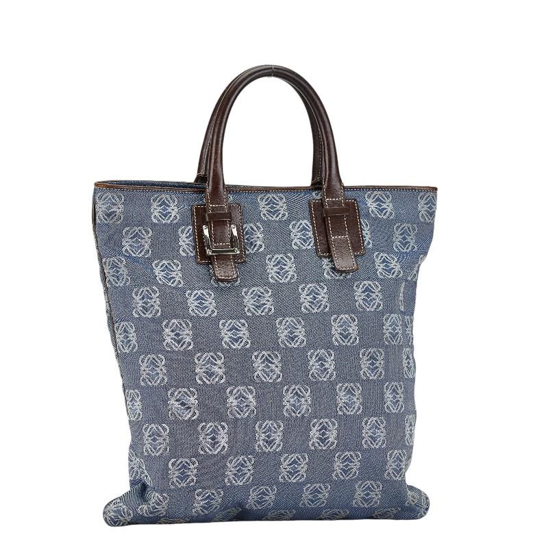 LOEWE（ロエベ） アナグラム ハンドバッグ トートバッグ ブルー 