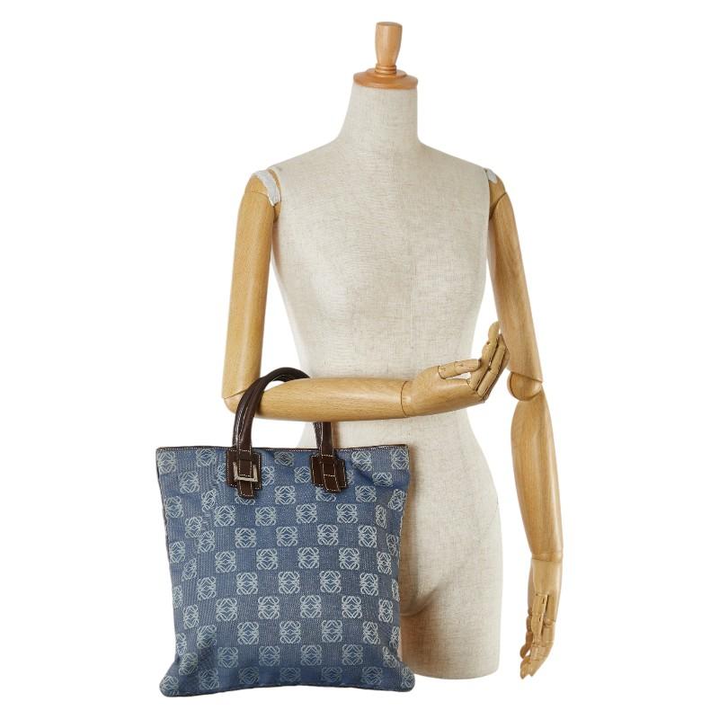 LOEWE（ロエベ） アナグラム ハンドバッグ トートバッグ ブルー 