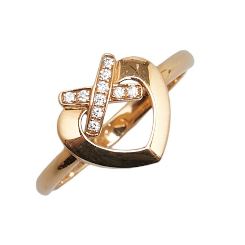 CHAUMET ショーメ リアン オープンハート リング 指輪 #52 K18PG  