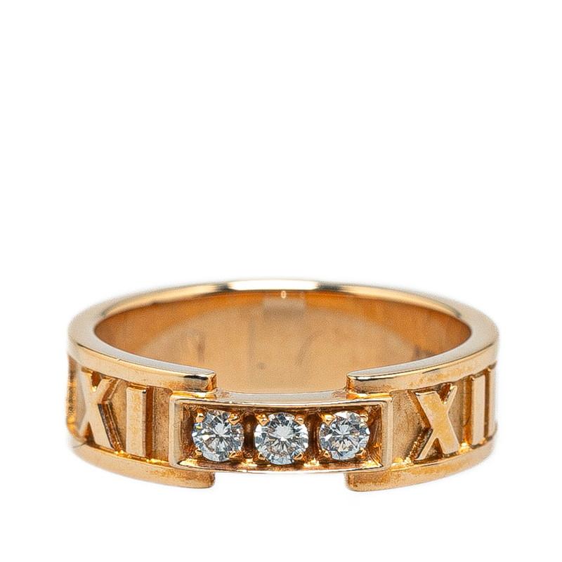 TIFFANY&Co. ティファニー アトラス 3P ダイヤ リング 指輪 K18PG 