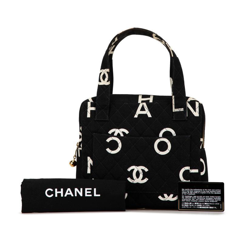 CHANEL シャネル マトラッセ ココマーク ロゴ ハンドバッグ ブラック 