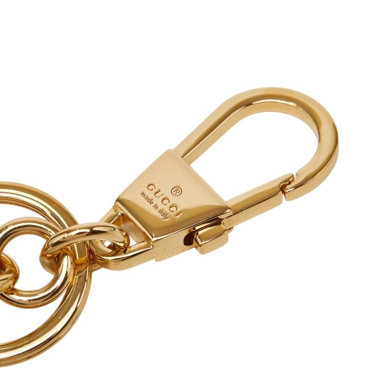 GUCCI（グッチ） ロゴ バッグチャーム キーホルダー キーリング ブルー 