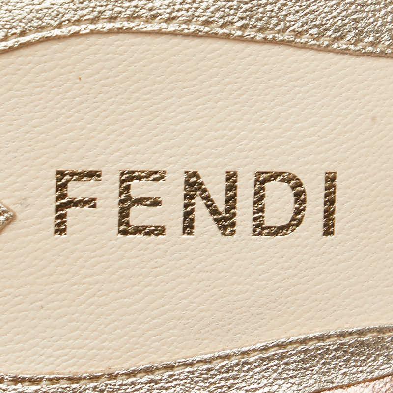 FENDI フェンディ ズッカ ロゴ リボン ミュール サンダル 36 1/2  
