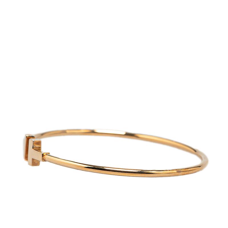 Tiffany & Co. ゴールド バングル ナロー ワイヤーブレスレット-古着