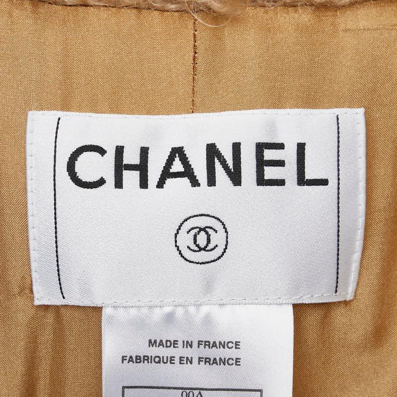 CHANEL シャネル ココマーク ロングコート サイズ:40 ブラウン シルク 