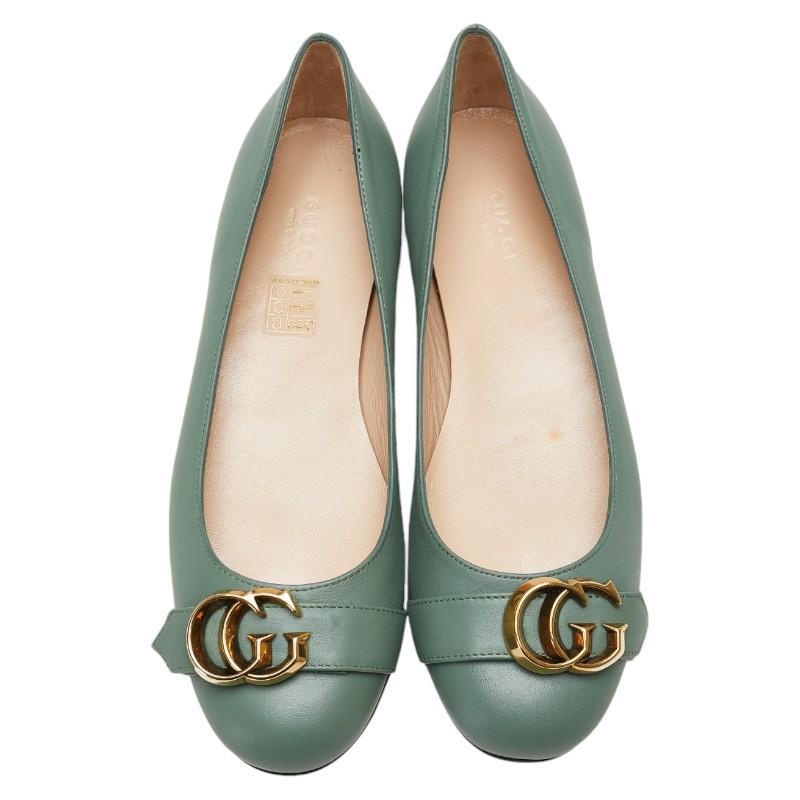 グッチ GUCCI GGマーモント レザー フラット バレエシューズ