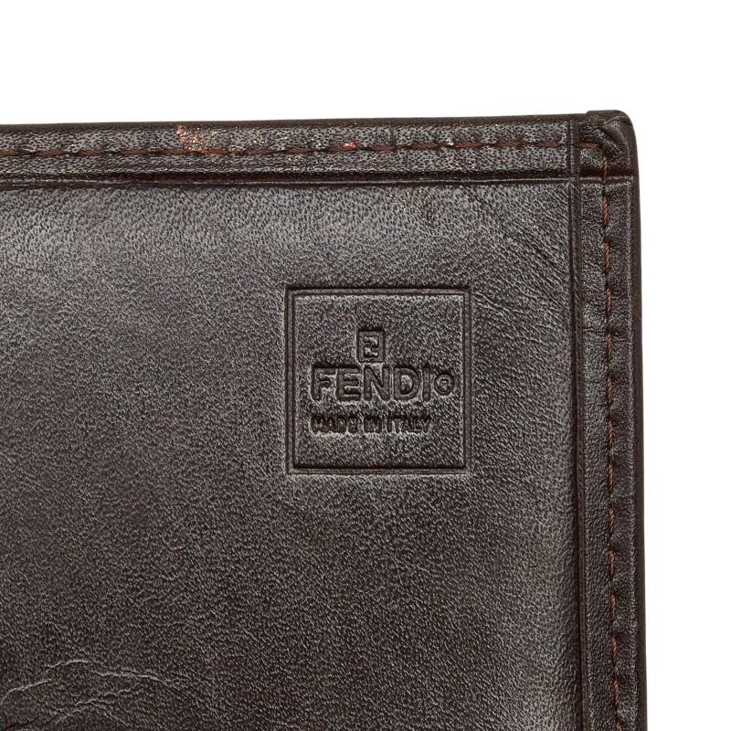 FENDI（フェンディ） ズッカ 長財布 15828 ブラウン キャンバス レザー