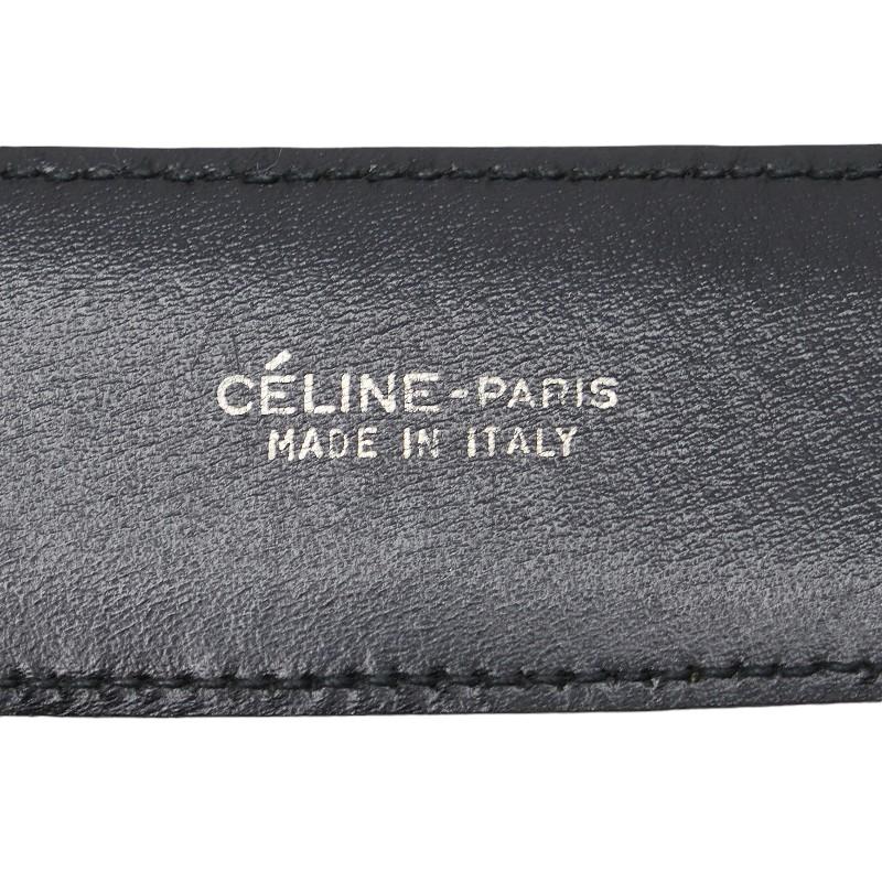 CELINE（セリーヌ） 馬車金具 ベルト 65 ブラック レザー メンズ