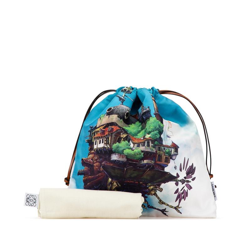 LOEWE（ロエベ） ジブリコラボ ハウルの動く城 巾着ポーチ ブルー