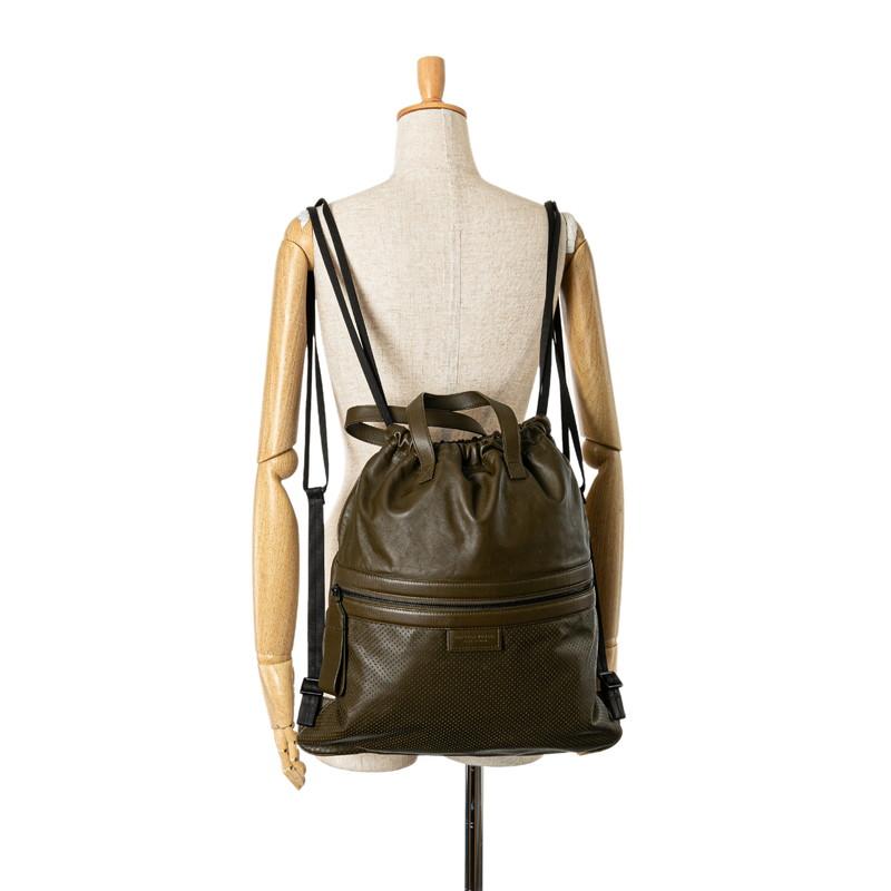 BOTTEGA VENETA(ボッテガヴェネタ) ショルダーバッグ - カーキ レザー BOTTEGA VENETA（ボッテガ・ヴェネタ） ショルダーバッグ カセット